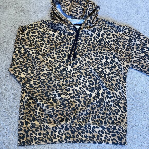 2 Piece Animal Print Loungewear Jogger and Hoodie Set Size XS Black Comfy - Picture 2 of 11